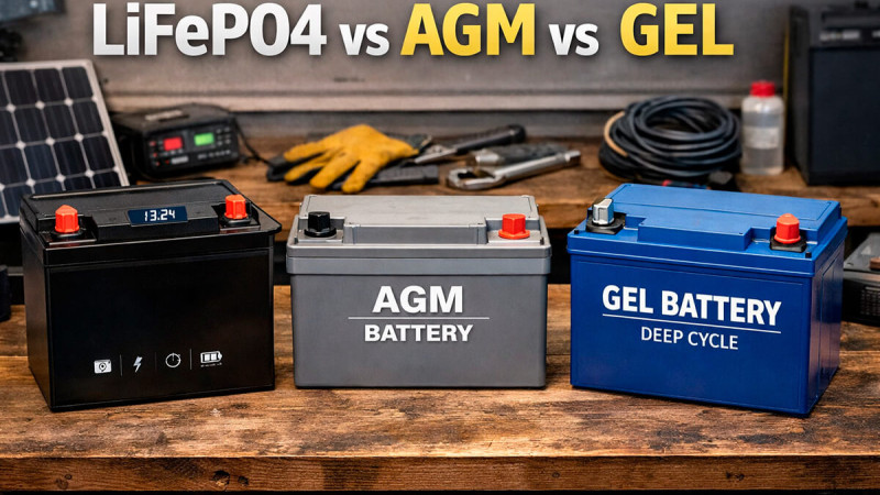 LiFePO4 vs AGM vs GEL: який акумулятор краще у 2026 році?