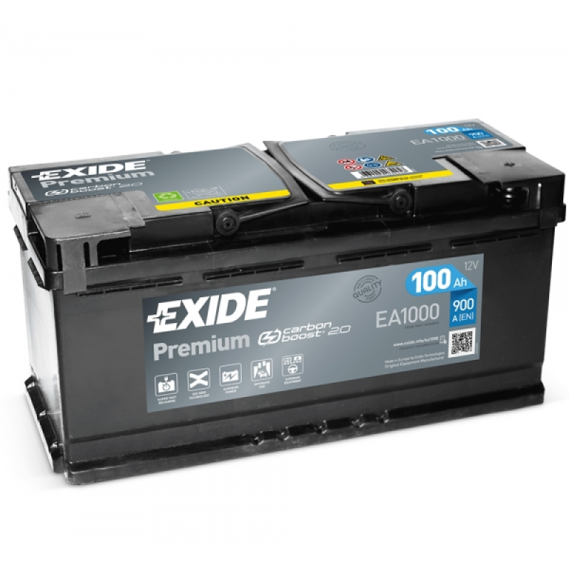 Exide 100Ah, 900A  EA1000