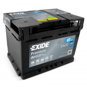 Exide 61Ah 600A  EA612