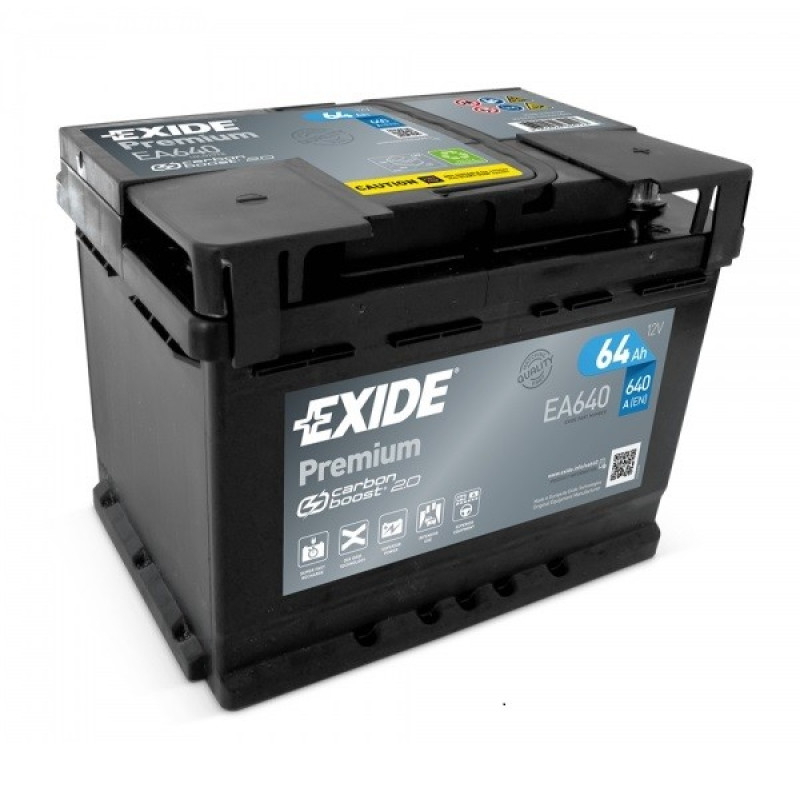 Exide 64Ah, 640A   EA640